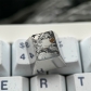 1U Titanium Alloy Artisan Keycaps Precision Pointillism for Mechanical Keyboard -Asuka Blowing Bubbles